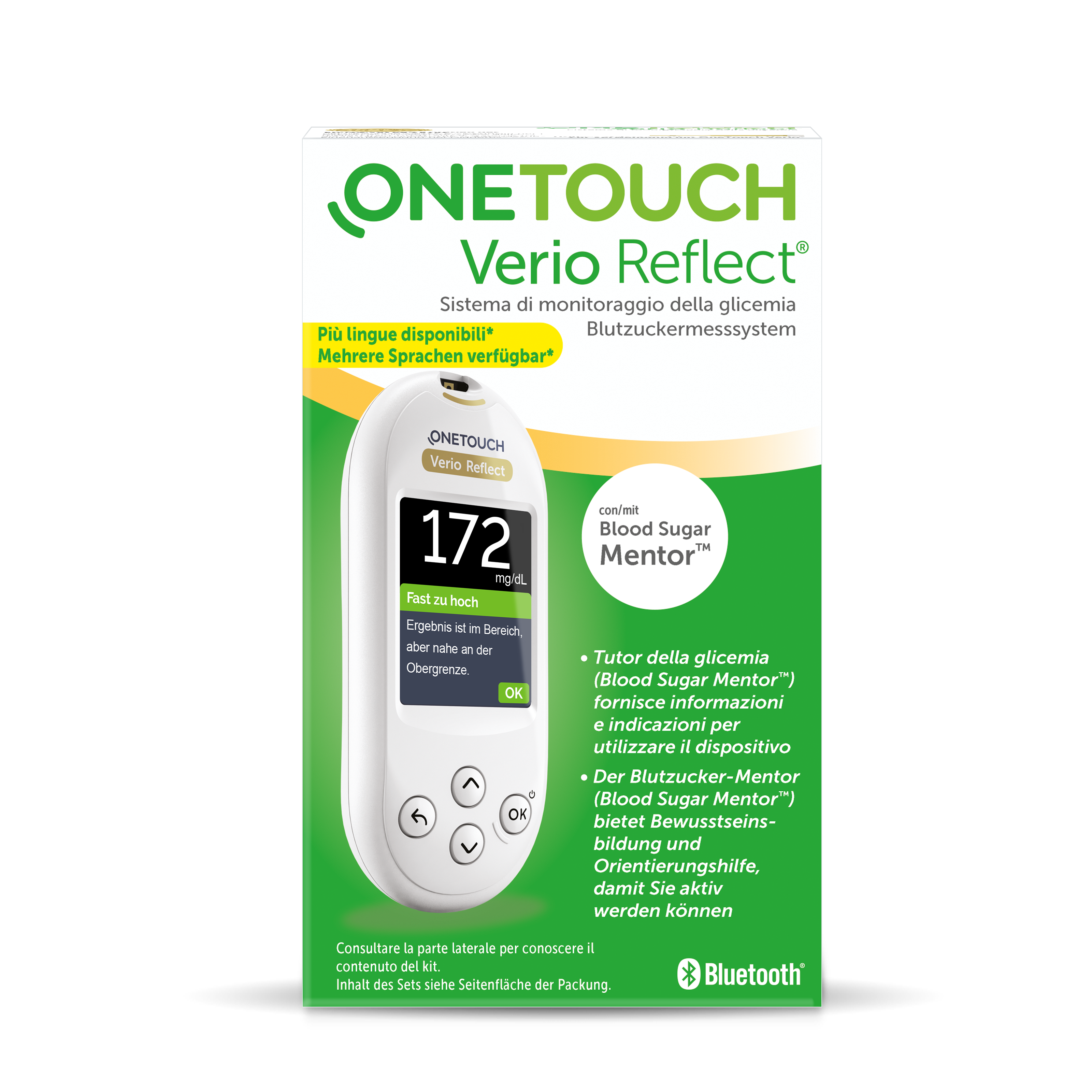 Verpackung des OneTouch Verio Reflect® Messgerät