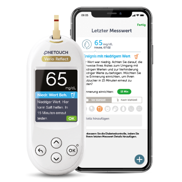 OneTouch Verio Reflect® Messgerät mit OneTouch Reveal®