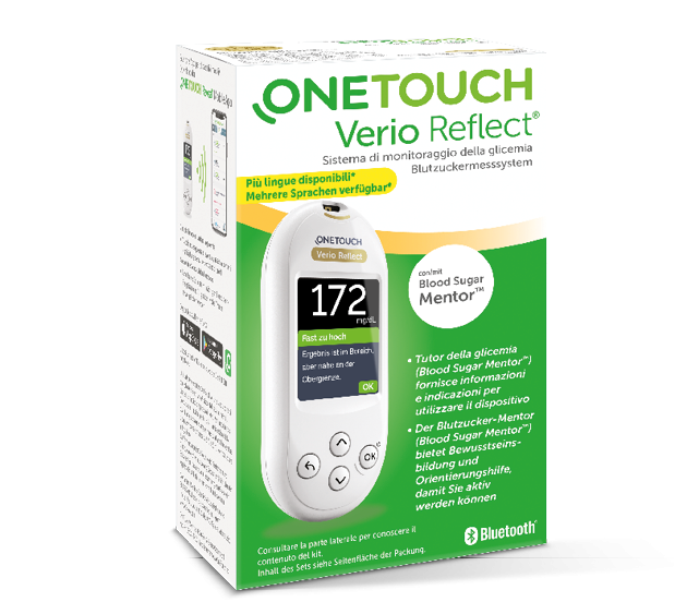 Verpackung des OneTouch Verio Reflect® Messgerät